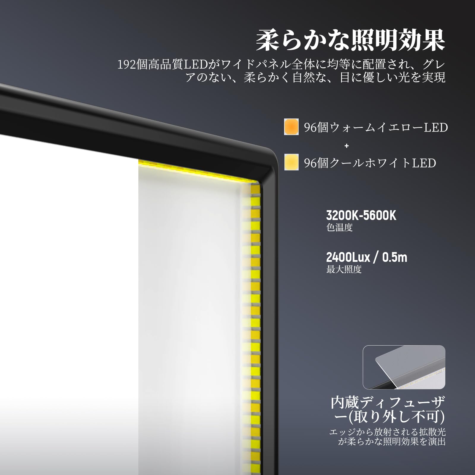 Amazon | NEEWER BASICS 撮影用ライト LEDビデオライトとスタンド